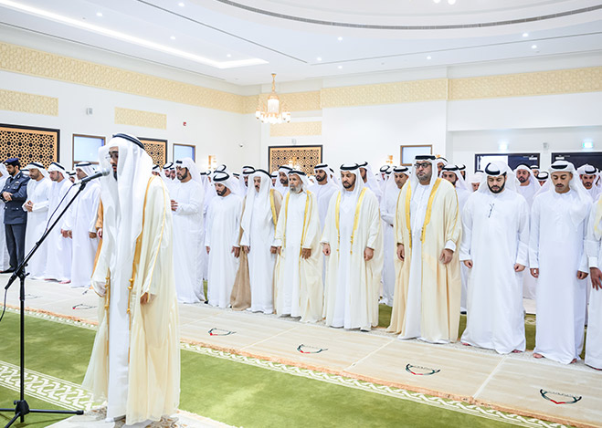 Hamdan bin Zayed performs Eid Al Fitr prayers
