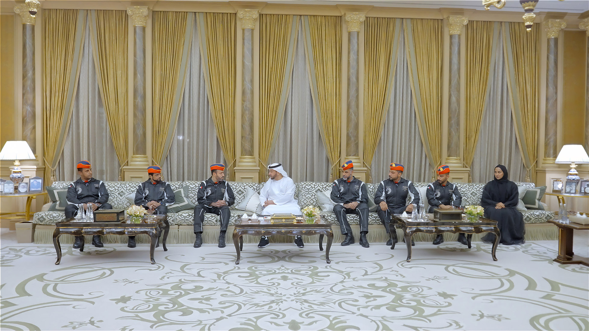 Hamdan Bin Zayed Receives Fursan Al Emarat Aerobatics Team Hamdan Bin Zayed Receives Fursan Al Emarat Aerobatics Team