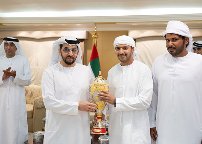 Hamdan bin Zayed attends 3rd Al Dhafra Camel Racing Festival, honours winners of Romooz races