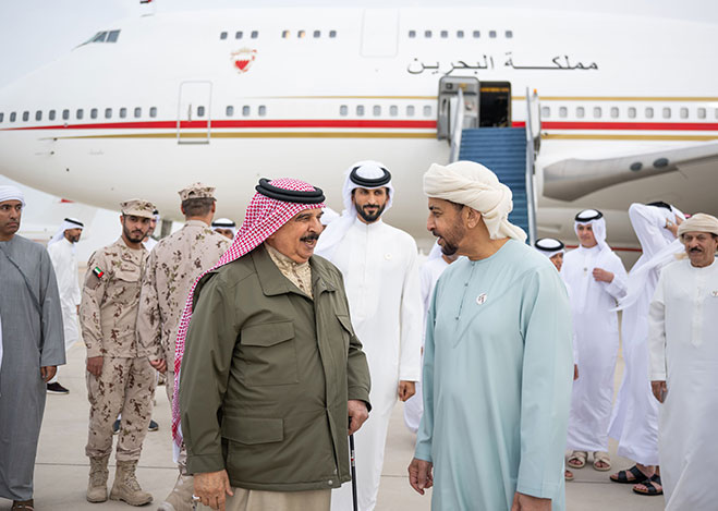 King of Bahrain arrives in UAE