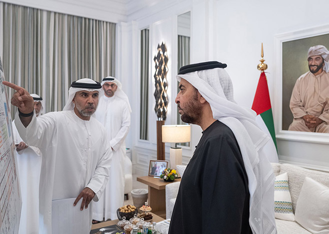 Hamdan bin Zayed reviews final preparations for the launch of largest edition of ADIHEX