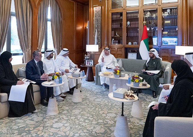 Hamdan bin Zayed receives delegation from Etihad Rail, directs launch of Madinat Zayed, Liwa passenger stations on 30 November